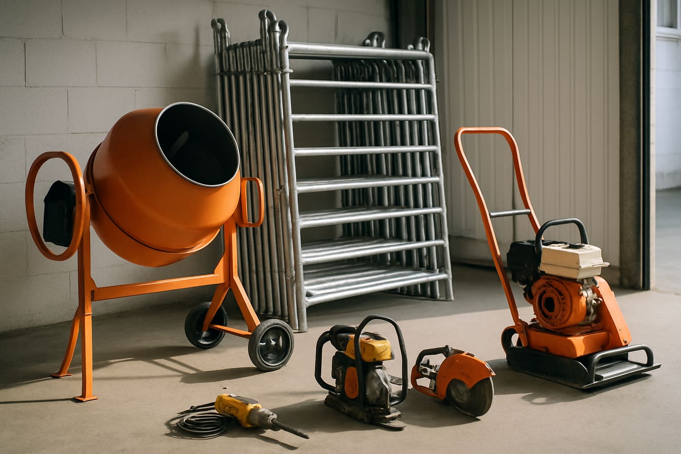 Equipamentos de construção para locação